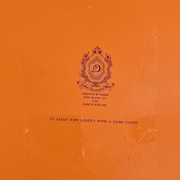 Vintage 70s Floral Daher Decorated Ware Round Tin Tray - Picture 3 of 6